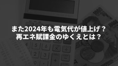 再エネ賦課金のゆくえは？2024年の再エネ賦課金単価を大胆予想！