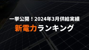 一挙公開！新電力ランキング(2024年3月供給実績)